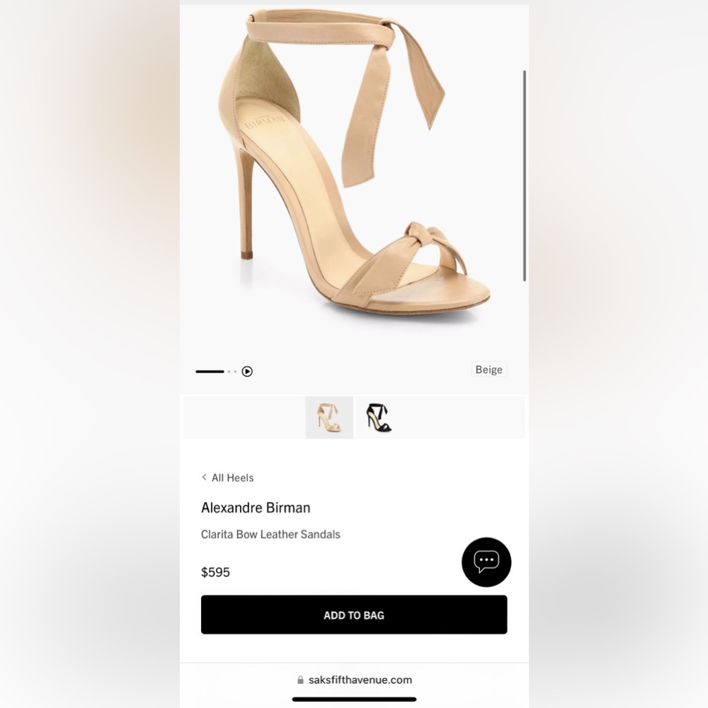 Alexandre Birman Clarita Bow Leather Sandals NWT
